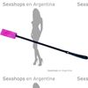 Fusta negra con peluche rosa